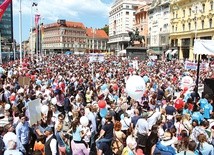 Demonstracja pro life w Zagrzebiu.