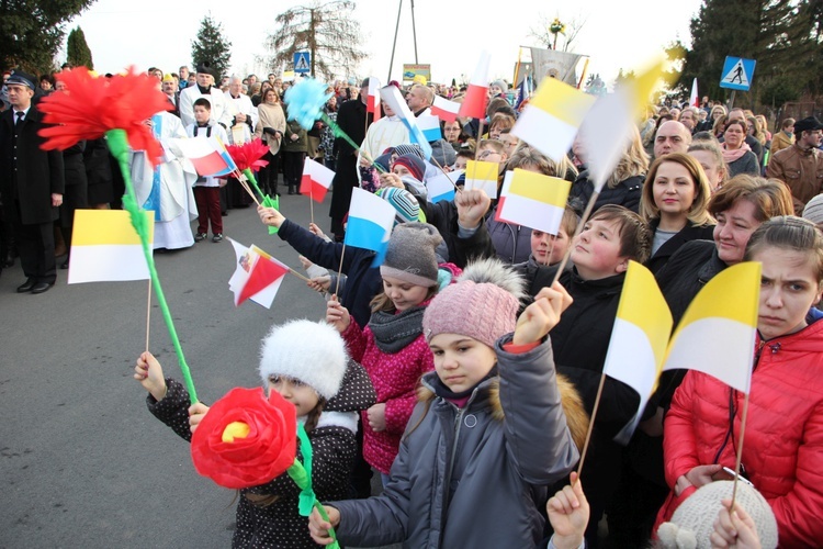 Powitanie ikony MB Częstochowskiej w Młodzieszynie