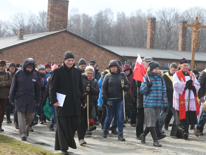 Droga Krzyżowa w intencji trzeźwości w byłym KL Birkenau 2017