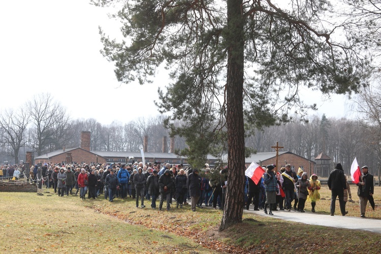 Droga Krzyżowa w intencji trzeźwości w byłym KL Birkenau 2017