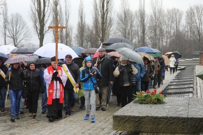 Droga Krzyżowa w intencji trzeźwości w byłym KL Birkenau 2017