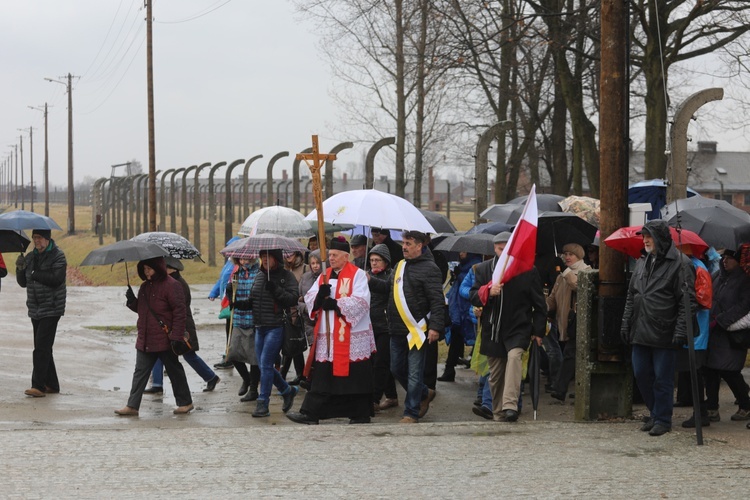 Droga Krzyżowa w intencji trzeźwości w byłym KL Birkenau 2017