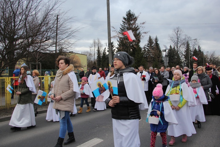 Powitanie ikony MB Częstochowskiej w parafii św. Józefa Robotnika w Sochaczewie