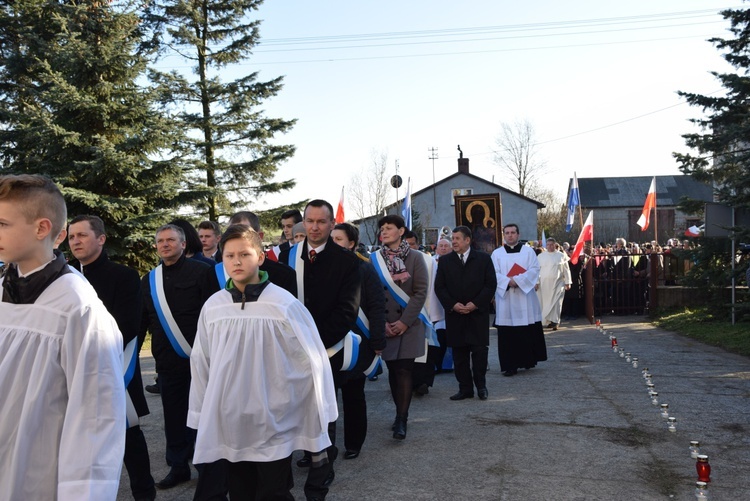 Powitanie ikony MB Częstochowskiej w Osmolinie