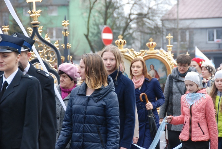 Powitanie ikony MB Częstochowskiej w Kiernozi