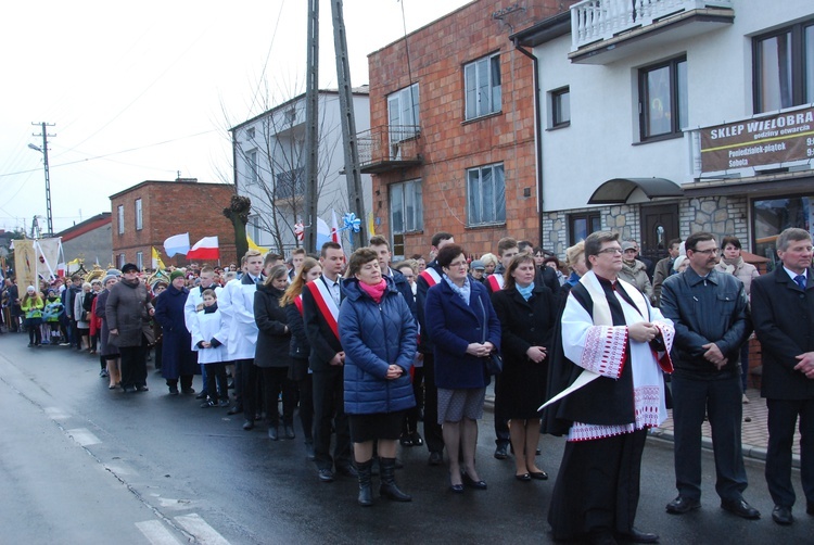 Powitanie ikony MB Częstochowskiej w Kiernozi