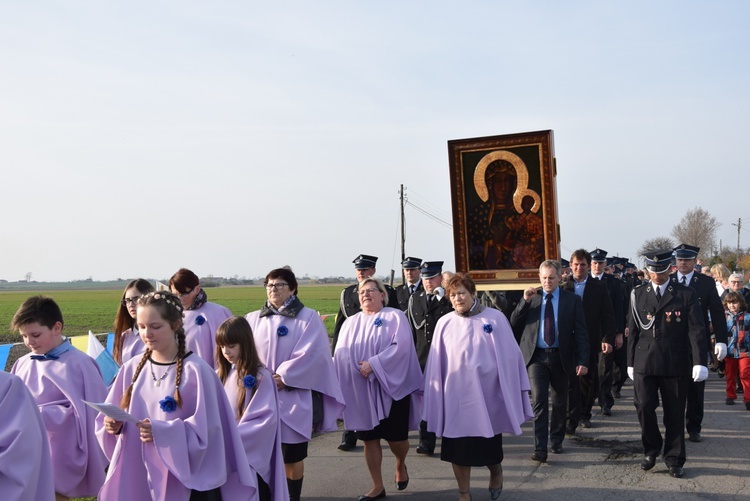 Powitanie ikony MB Częstochowskiej w Śleszynie