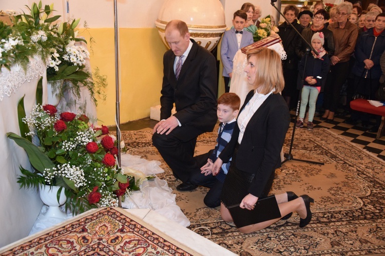 Powitanie ikony MB Częstochowskiej w Trębkach