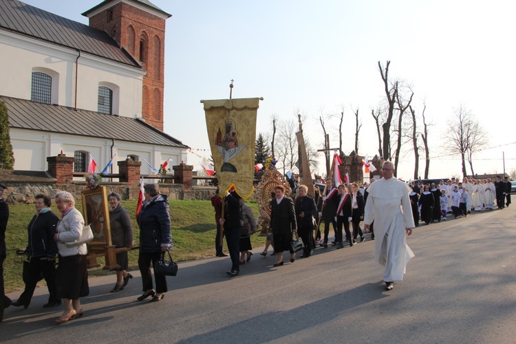 Powitanie ikony MB Częstochowskiej w Oporowie