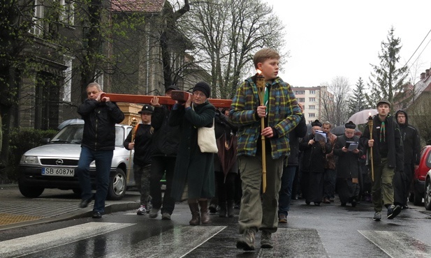 Krzyż na ulicach Bielska-Białej