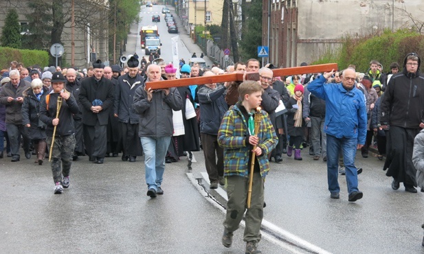 Krzyż na ulicach Bielska-Białej