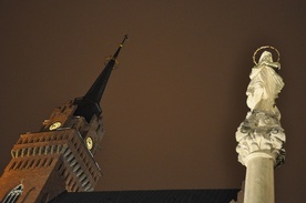 Tarnowska katedra nocą