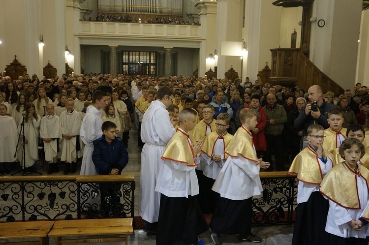 Liturgia Wielkiego Czwartku w parafii NSPJ w Nowym Targu