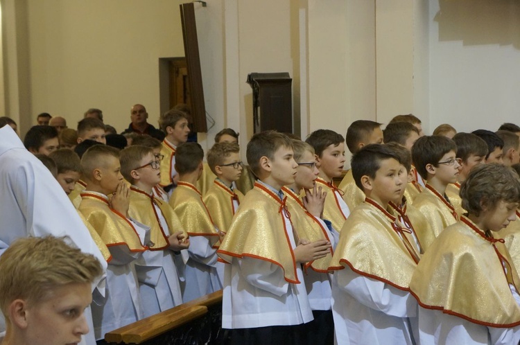 Liturgia Wielkiego Czwartku w parafii NSPJ w Nowym Targu