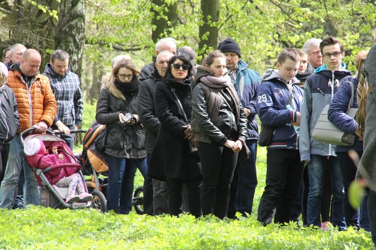 Nabożeństwo w dzikowskim parku