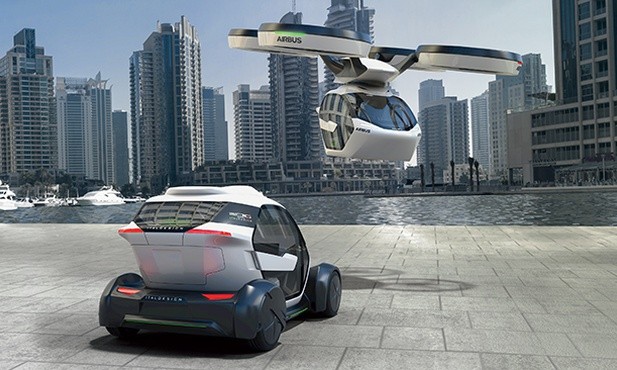 Za latający minipojazd odpowiadają firmy  Italdesign i Airbus