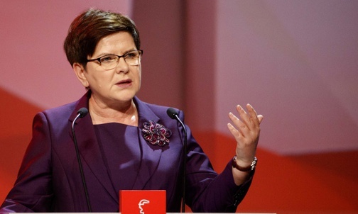 Premier Beata Szydło przemawia na targach w Hanowerze