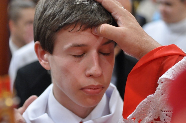 Bierzmowanie w bazylice św. Mikołaja w Bochni