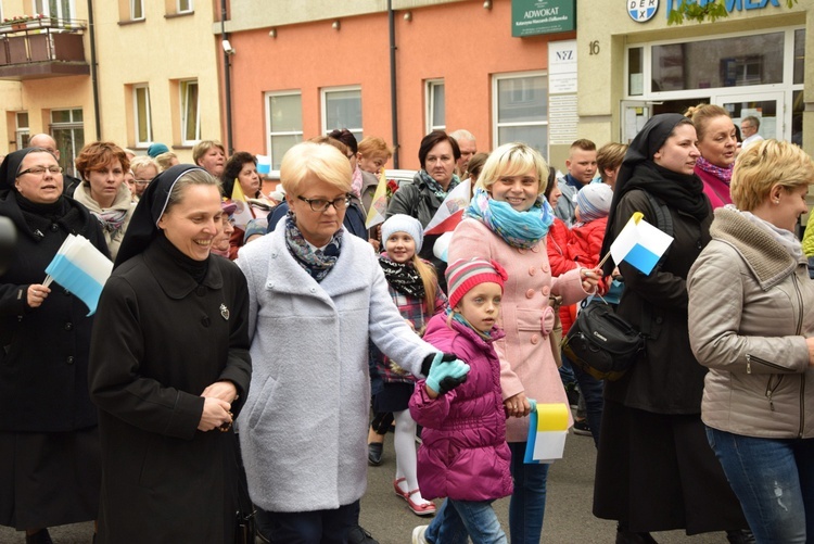 Powitanie ikony MB Częstochowskiej w parafii św. Wawrzyńca w Kutnie