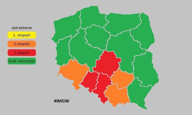 Ostrzeżenia hydrologiczne trzeciego stopnia