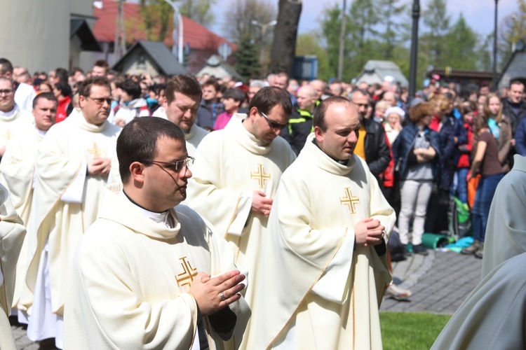 Msza św. na rozpoczęcie 5. pielgrzymki do Łagiewnik