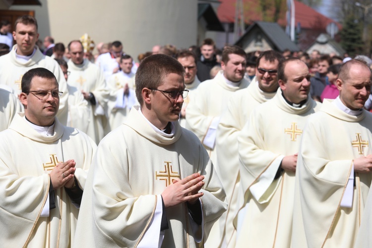 Msza św. na rozpoczęcie 5. pielgrzymki do Łagiewnik