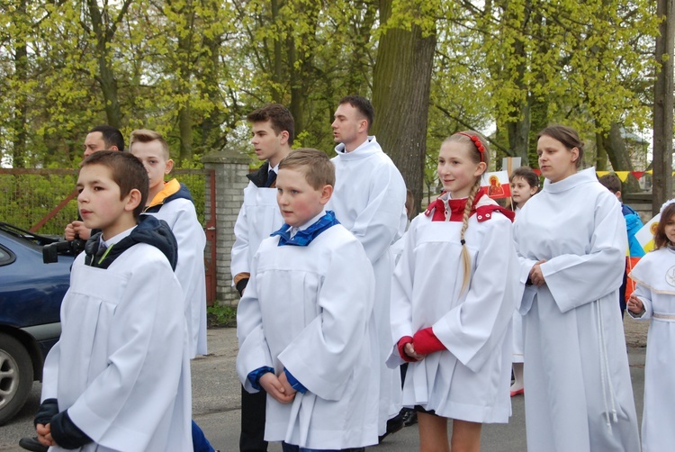 Powitanie ikony MB Częstochowskiej w Łaniętach