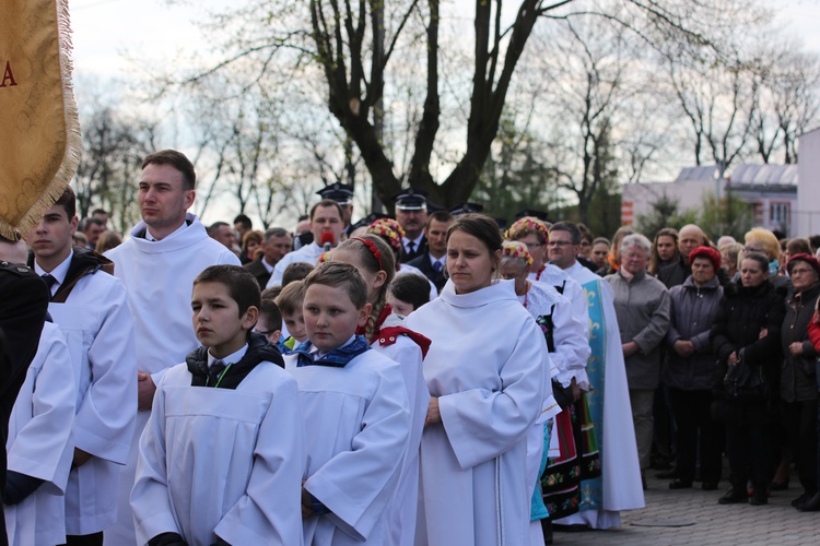 Powitanie ikony MB Częstochowskiej w Łaniętach