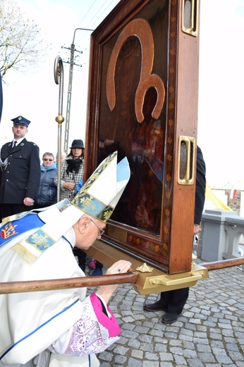 Powitanie ikony MB Częstochowskiej w Strzelcach