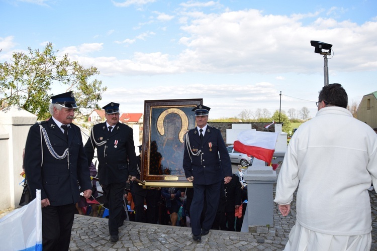 Powitanie ikony MB Częstochowskiej w Strzelcach