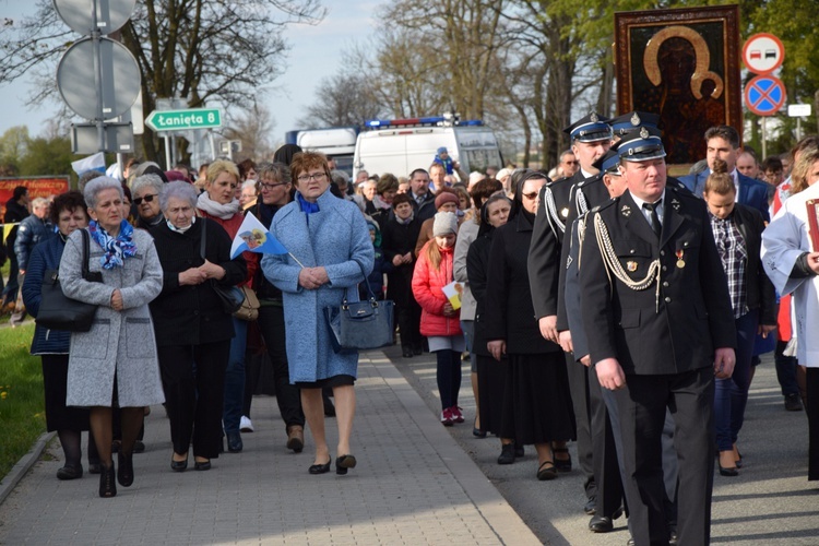 Powitanie ikony MB Częstochowskiej w Strzelcach