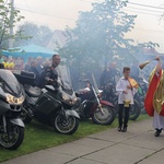 Motocykliści w kościele w Zgórsku