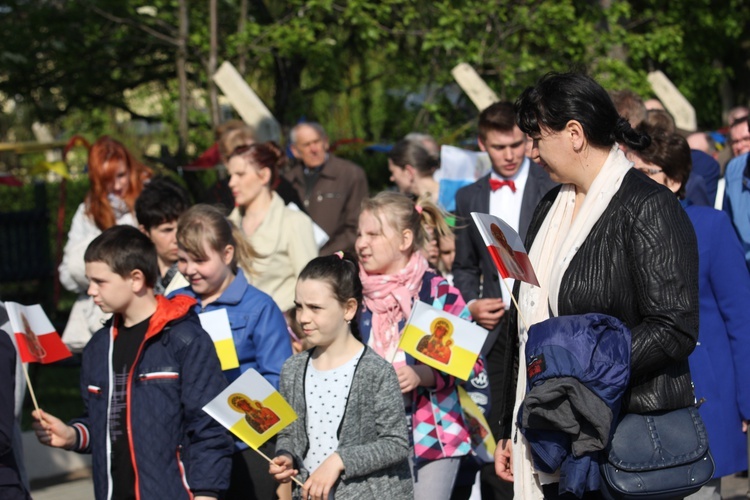 Powitanie ikony MB Częstochowskiej w Mazewie