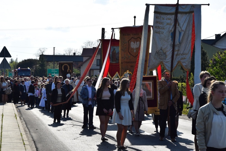 Powitanie ikony MB Częstochowskiej w Topoli Królewskiej