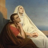 : Obraz przedstawiający św. Monikę  i św. Augustyna podczas jednej z ostatnich rozmów