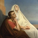 : Obraz przedstawiający św. Monikę  i św. Augustyna podczas jednej z ostatnich rozmów