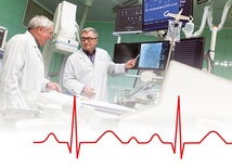 Prof. Lech Poloński (z lewej) i prof. Mariusz Gąsior, jego następca na stanowisku szefa III Katedry i Oddziału Klinicznego Kardiologii Śląskiego Uniwersytetu Medycznego w Zabrzu.