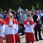 Powitanie ikony MB Częstochowskiej w parafii św. Andrzeja Apostoła w Łęczycy