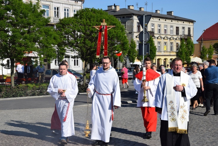 Powitanie ikony MB Częstochowskiej w parafii św. Andrzeja Apostoła w Łęczycy