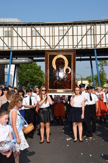 Powitanie ikony MB Częstochowskiej w Leśmierzu