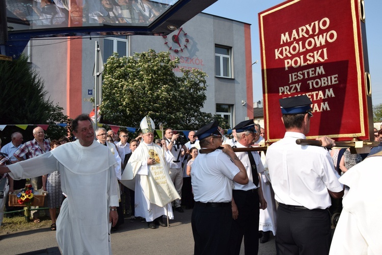 Powitanie ikony MB Częstochowskiej w Leśmierzu