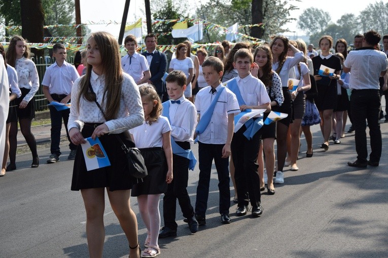 Powitanie ikony MB Częstochowskiej w Leśmierzu