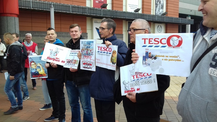 Protest w Tesco 