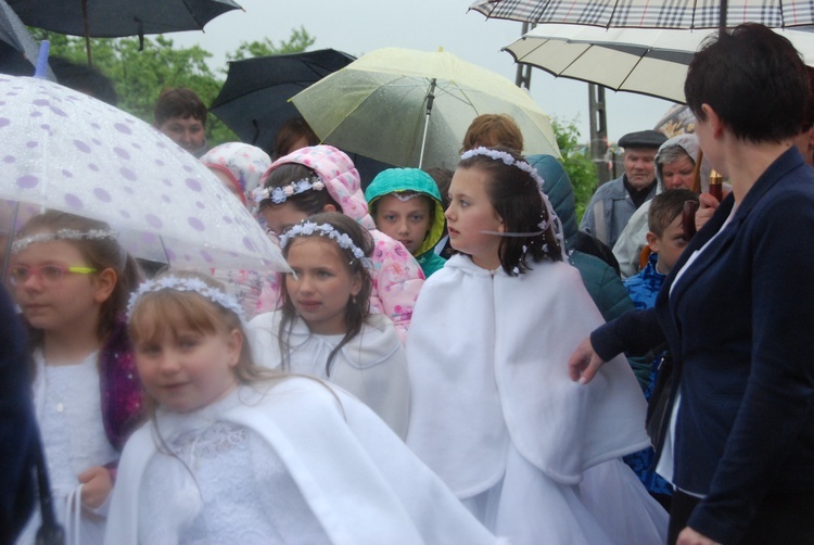 Powitanie ikony MB Częstochowskiej w Łękach Kościelnych