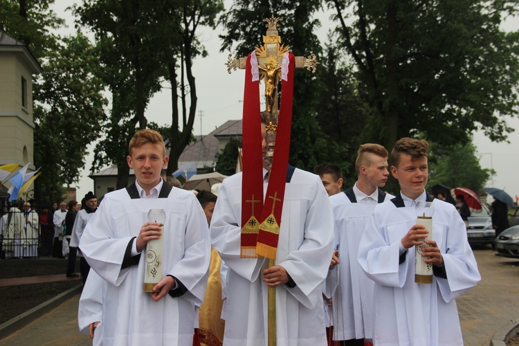 Powitanie ikony MB Częstochowskiej w Łękach Kościelnych