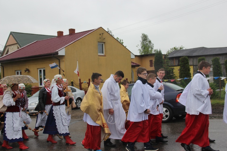 Powitanie ikony MB Częstochowskiej w Łękach Kościelnych