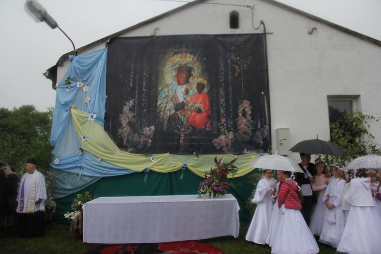 Powitanie ikony MB Częstochowskiej w Łękach Kościelnych