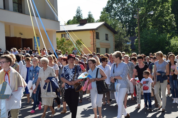 Powitanie ikony MB Częstochowskiej w parafii św. Maksymiliana w Głownie