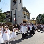 Powitanie ikony MB Częstochowskiej w parafii św. Maksymiliana w Głownie