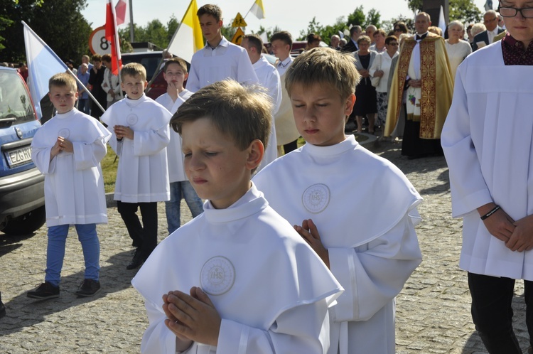 Powitanie ikony MB Częstochowskiej w Dmosinie